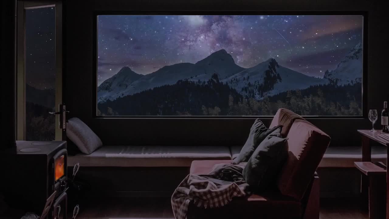 深夜山景-Night Mountain View