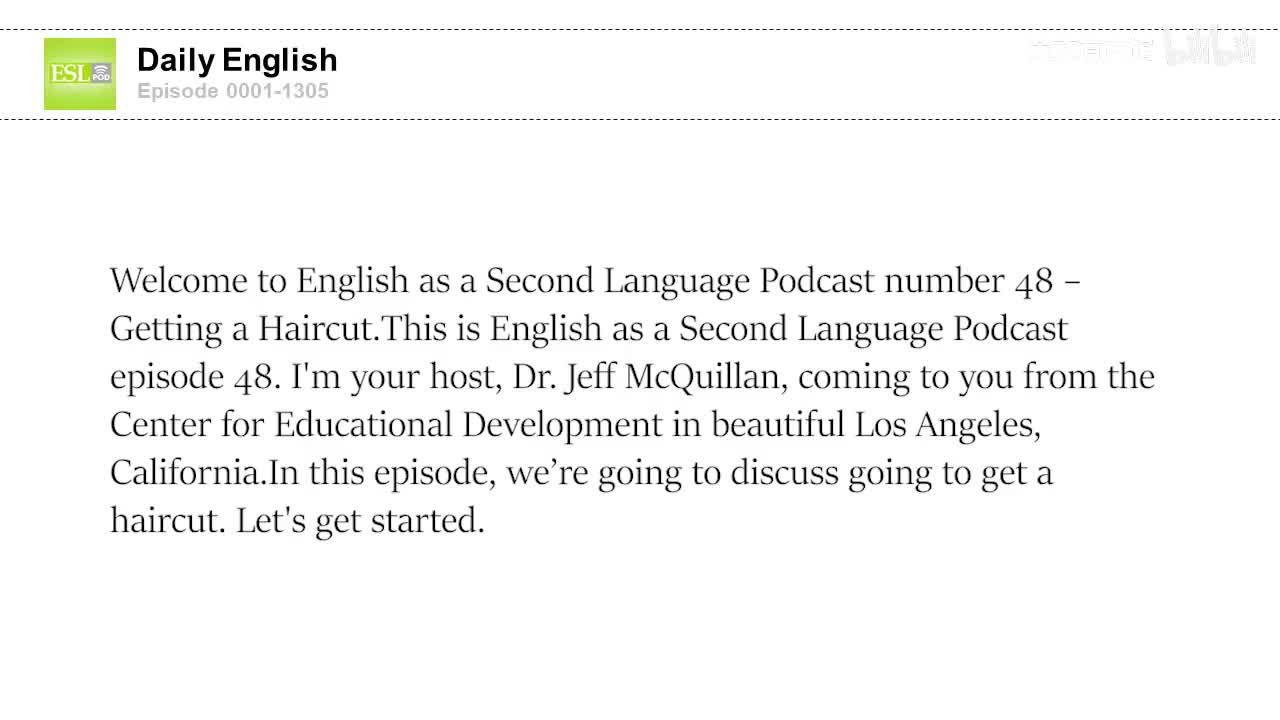 0048 Getting a Haircut