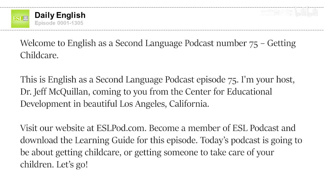 0075 Getting Childcare