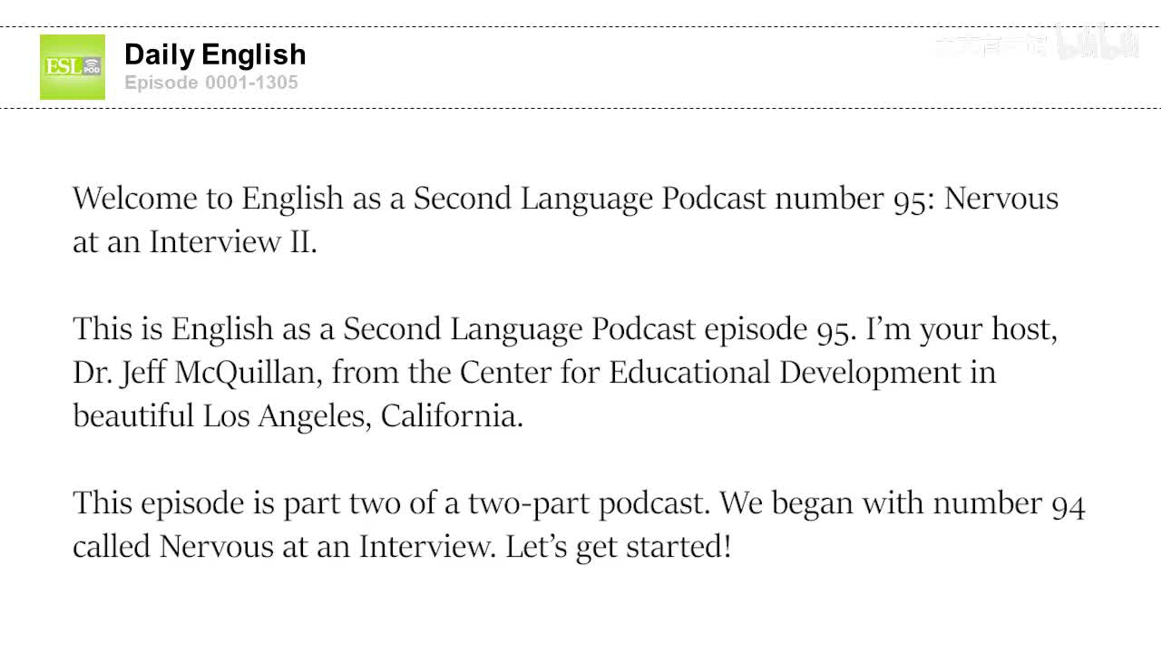 0095 Nervous at an Interview II