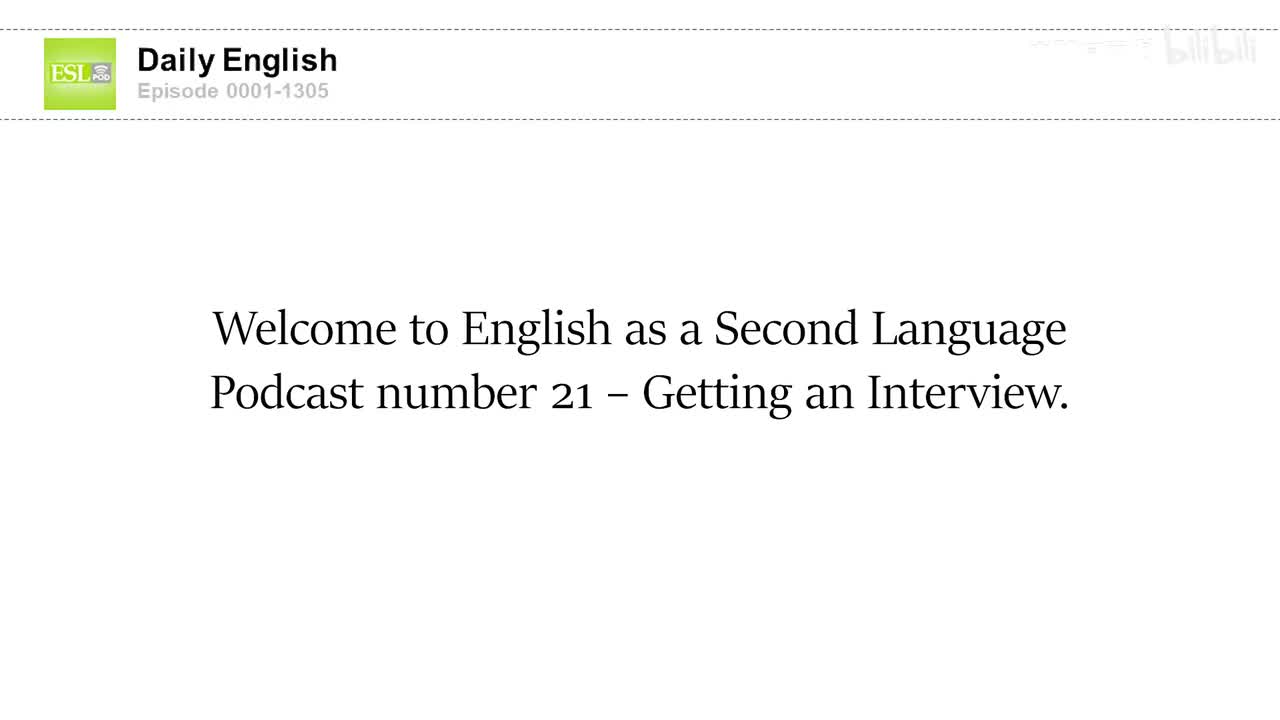 0021 Getting an Interview