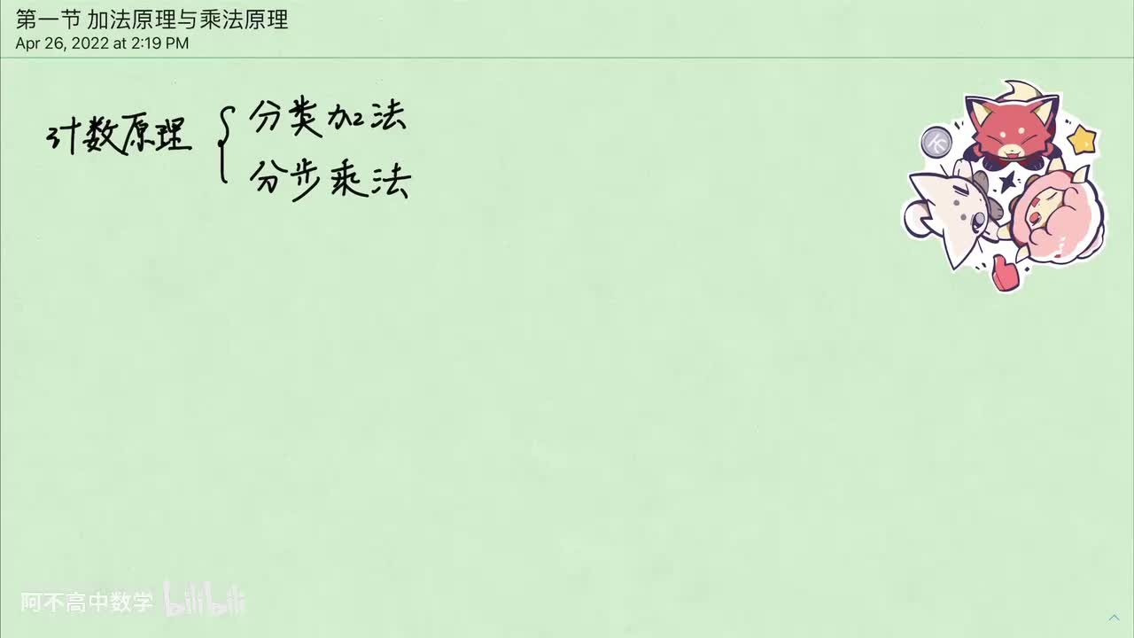 【排列组合】1.1 加法原理与乘法原理
