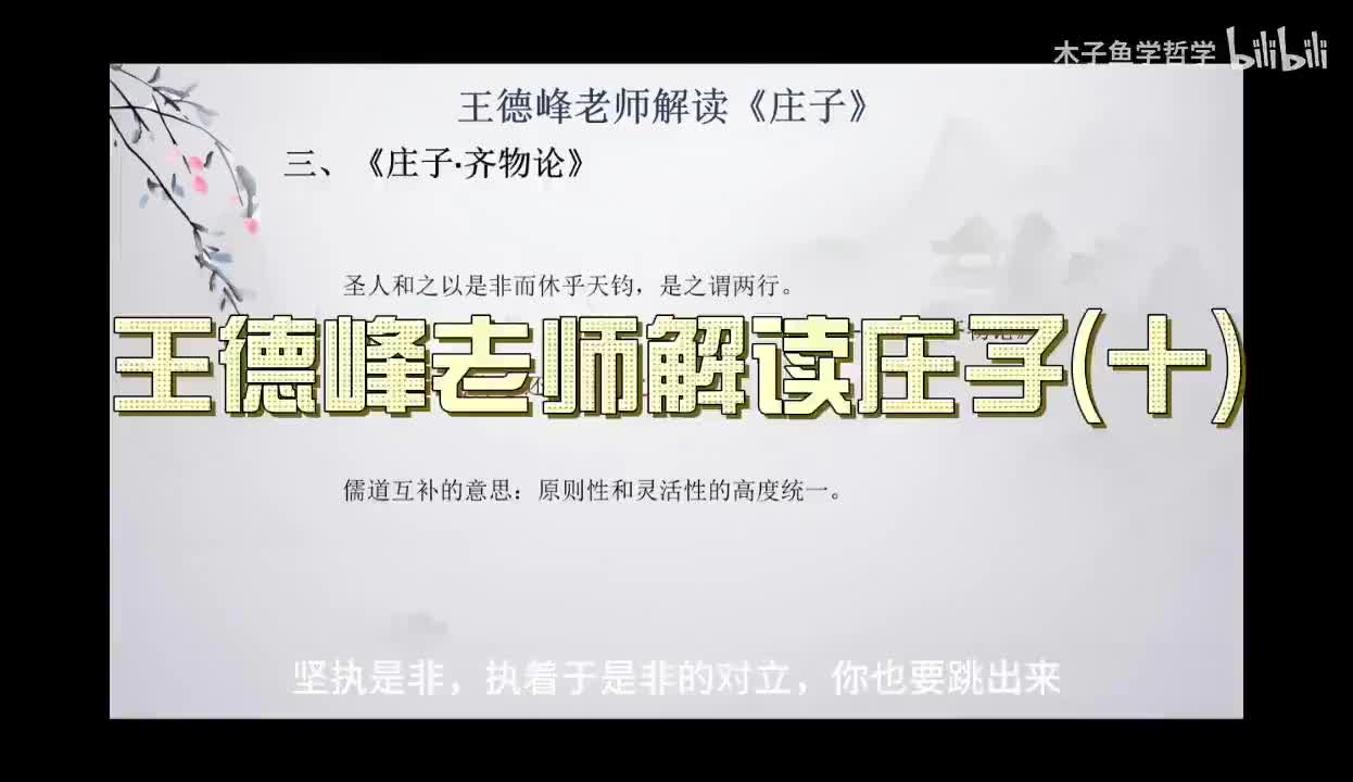 P10王德峰老师解读《庄子》1080P 高清（字幕版）
