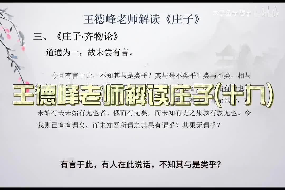 P19王德峰老师解读《庄子》1080P 高清（字幕版）