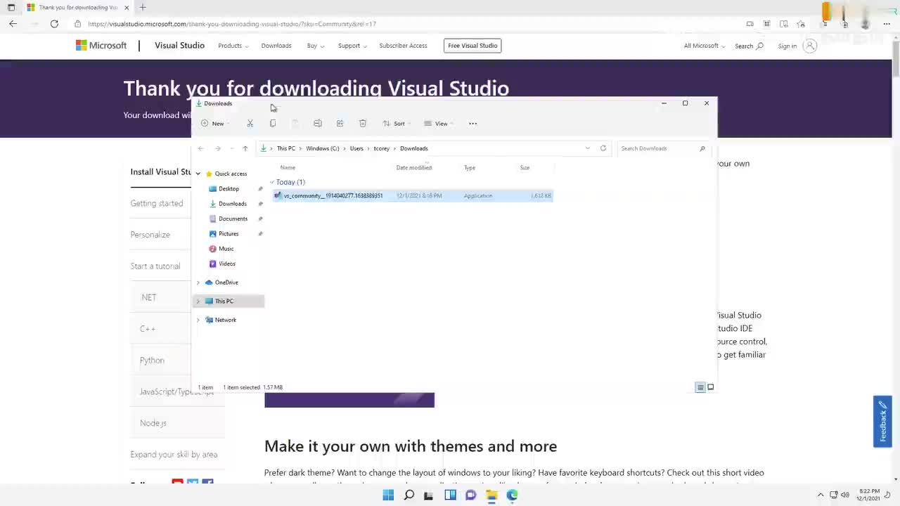 2. 安装 Visual Studio - Installing Visual Studio