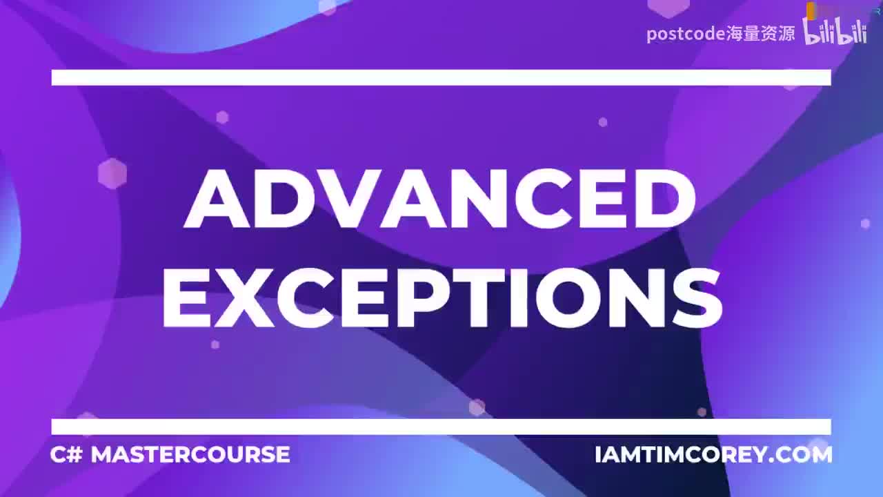 13.1. 高级异常 + Advanced Exceptions