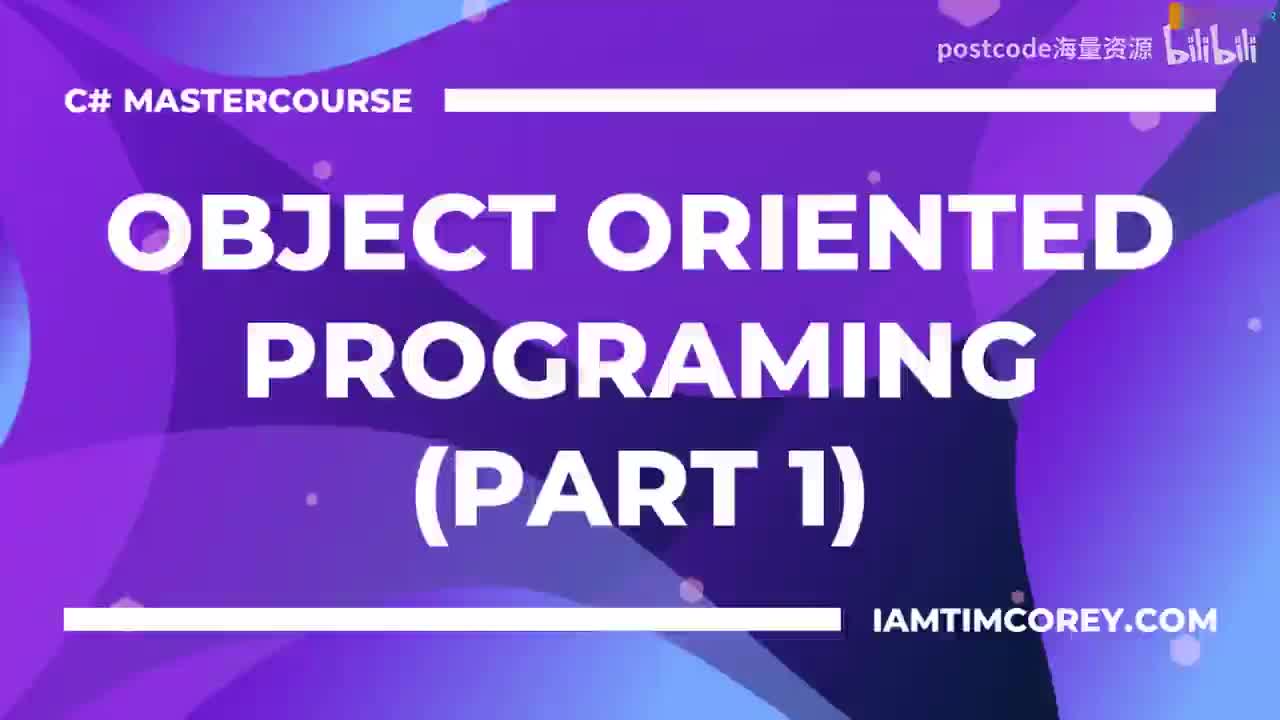 15.1 介绍（面向对象编程第一部分介绍）+ Introduction (15 OOP Part 1 Section Introduction)