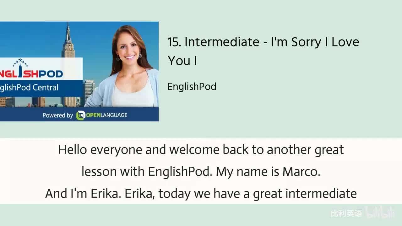 015. Intermediate - I'm Sorry I Love You I