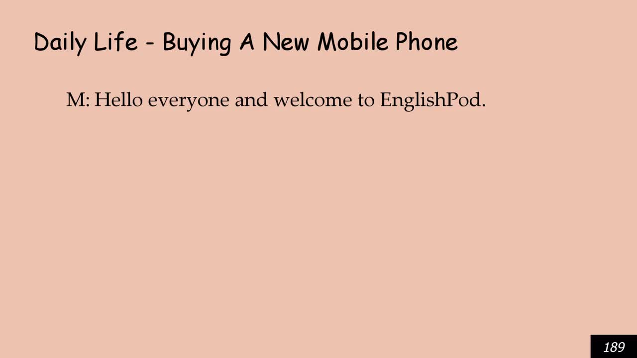 Daily Life - Buying A New Mobile Phone