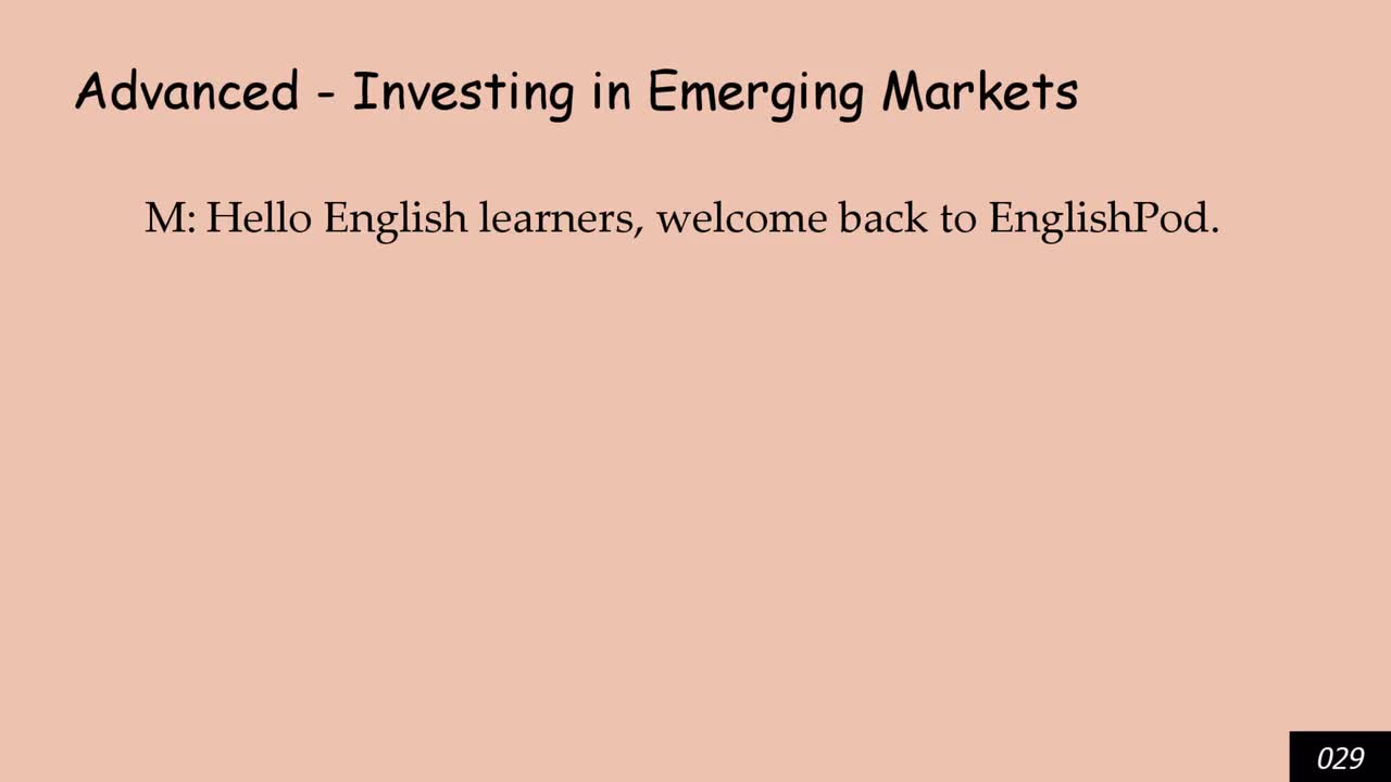 Advanced - Investing in Emerging Markets
