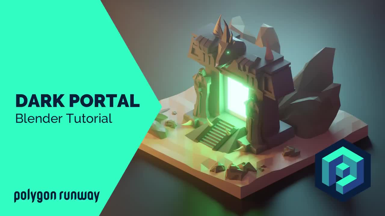 Dark Portal - Blender 2.8 Low Poly 3D Modeling Tutorial (M4W5dAdvN8Q)