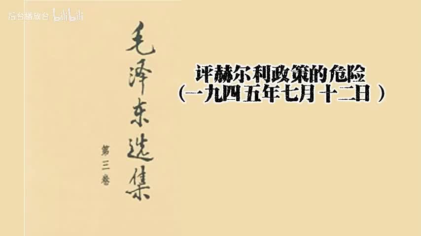 评赫尔利政策的危险（一九四五年七月十二日）