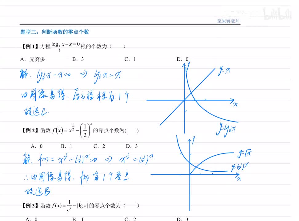 8.3 判断函数的零点个数 例题