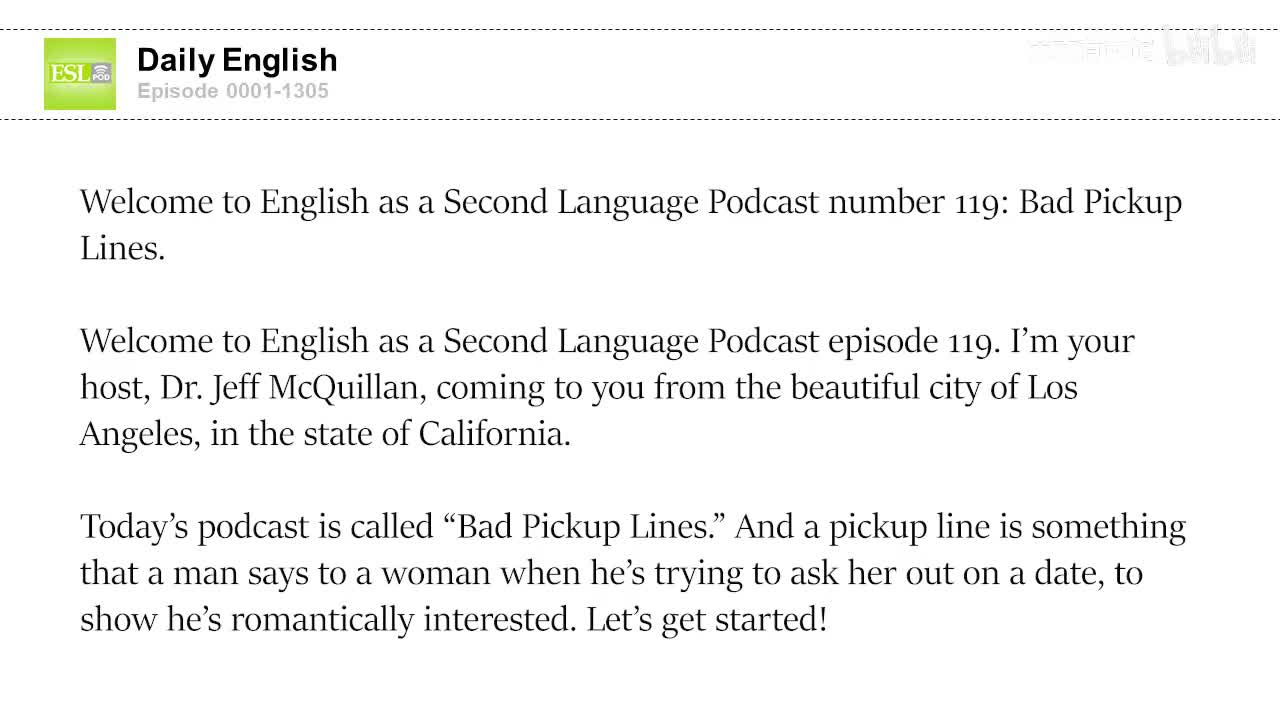 0119 Bad Pickup Lines