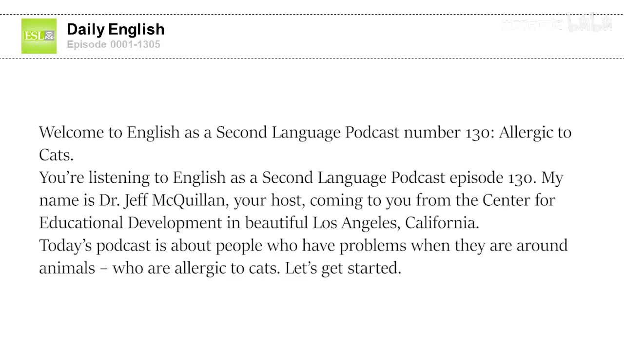 0130 Allergic to Cats