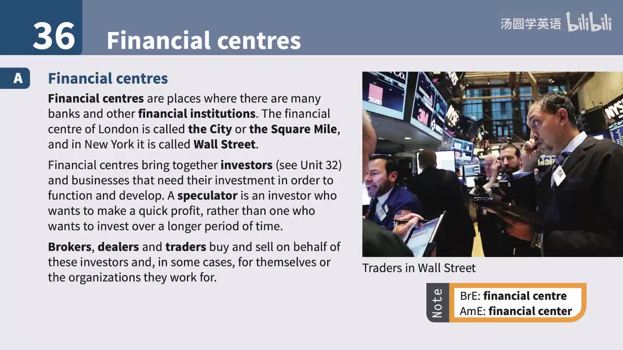 36. Financial centres