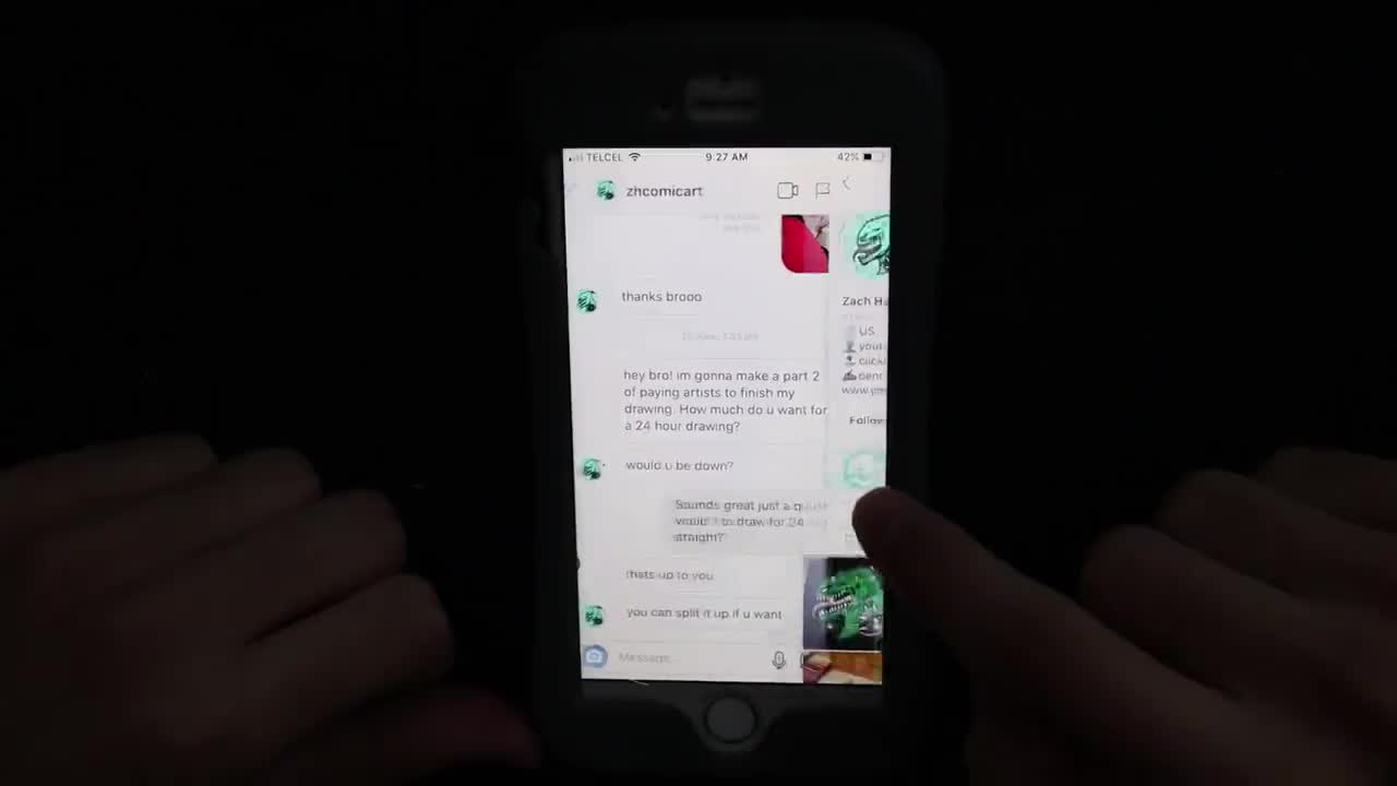 “连续24小时完成ZHC的画作”Finishing ZHC´s Drawing for 24 Hours Straight