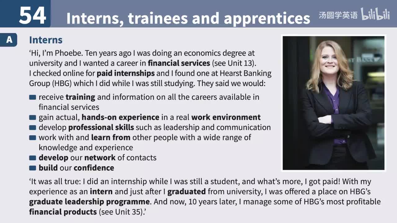 54. Interns, trainees and apprentices
