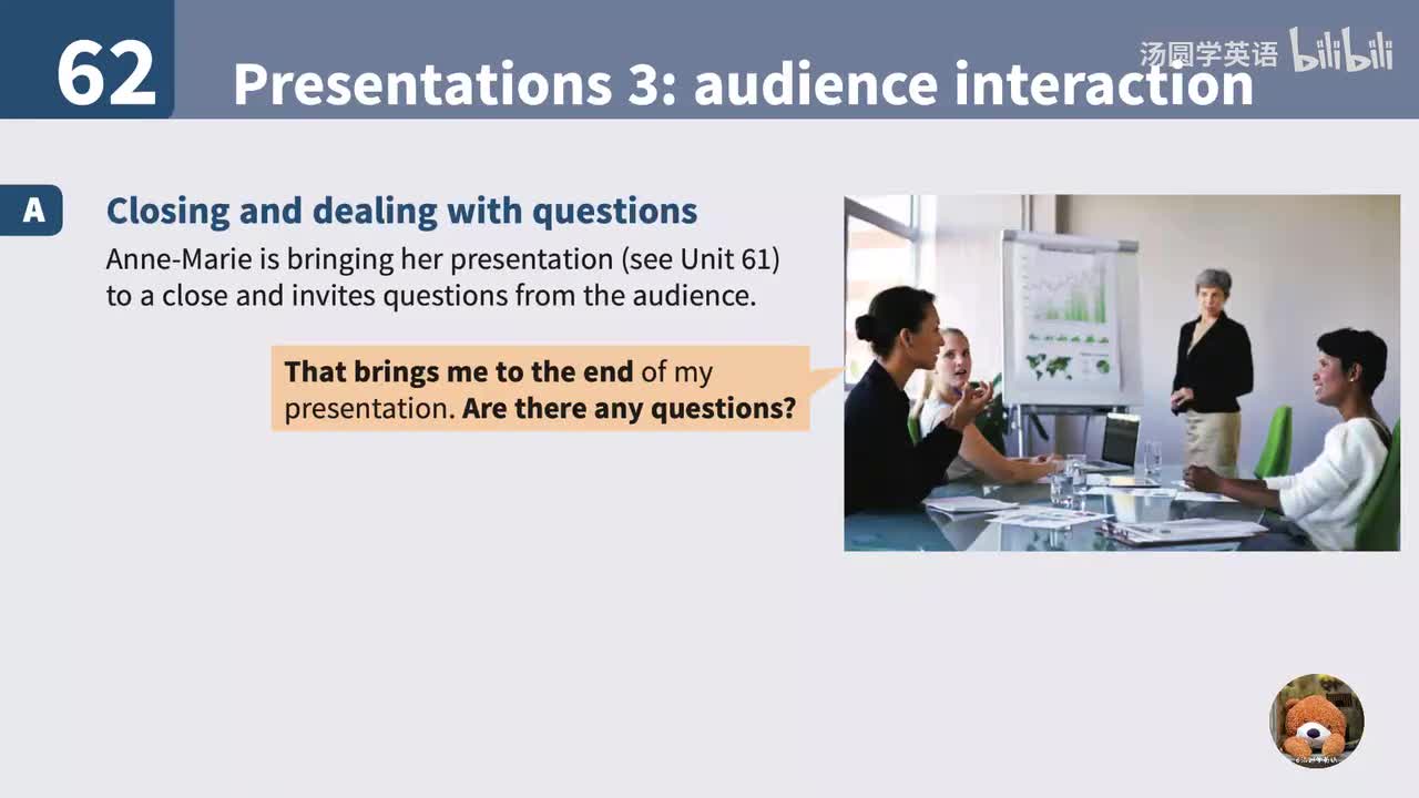 62. Presentations 3: audience interaction