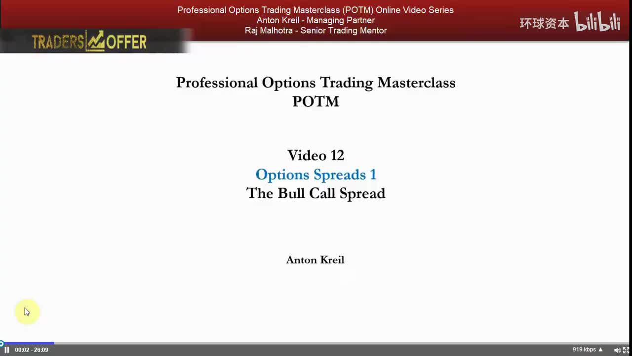 12. 期权价差 1 Options Spreads 1