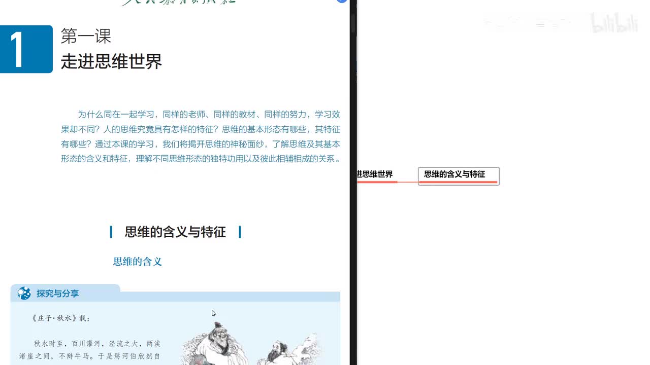 第1课 第1框 思维的含义与特征 （9分钟）