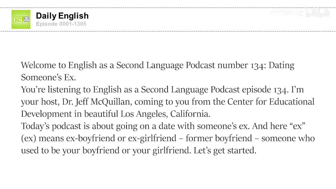 0134 Dating Someone's Ex