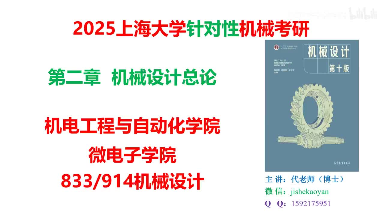 01.【2025上海大学机械考研】第02章_机械设计总论_机械设计濮良贵第十版
