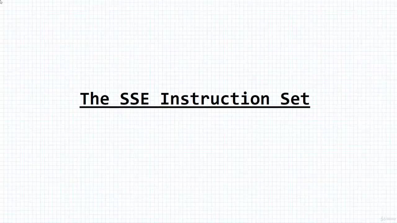 15-002 Overview of the SSE Instruction Set