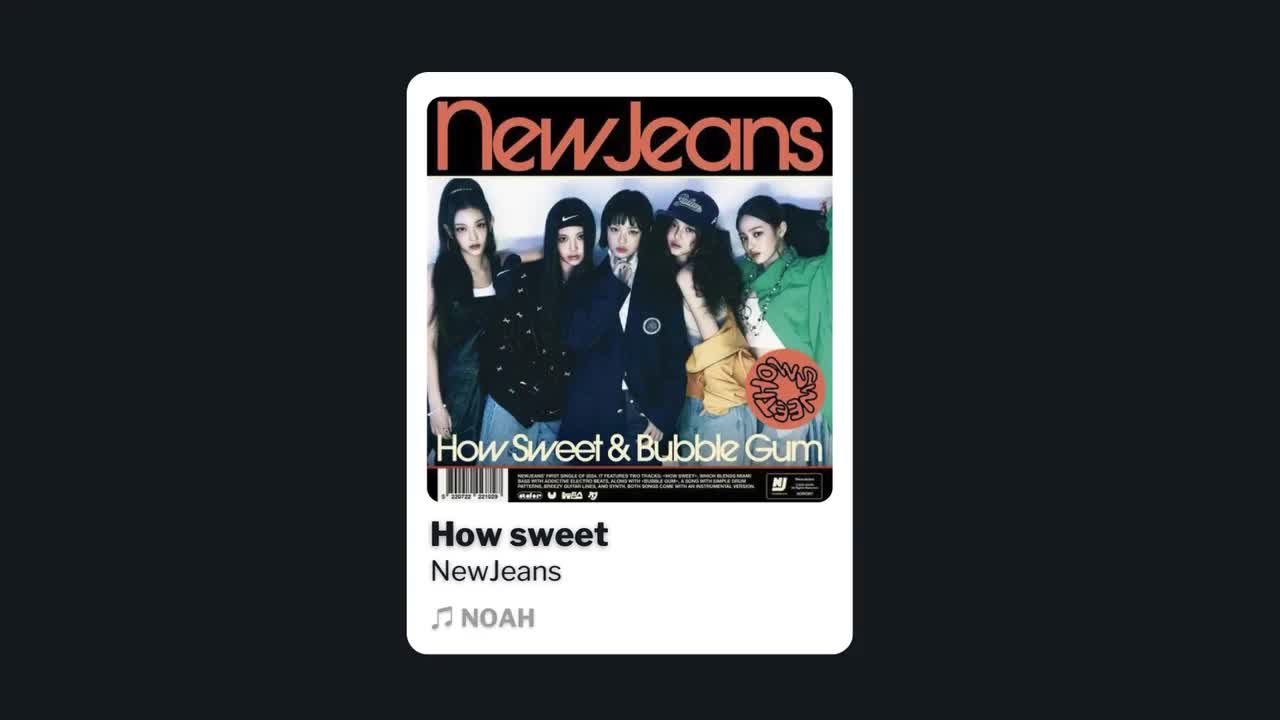 7▲How Sweet (city pop REMIX(Prod.NOAH)