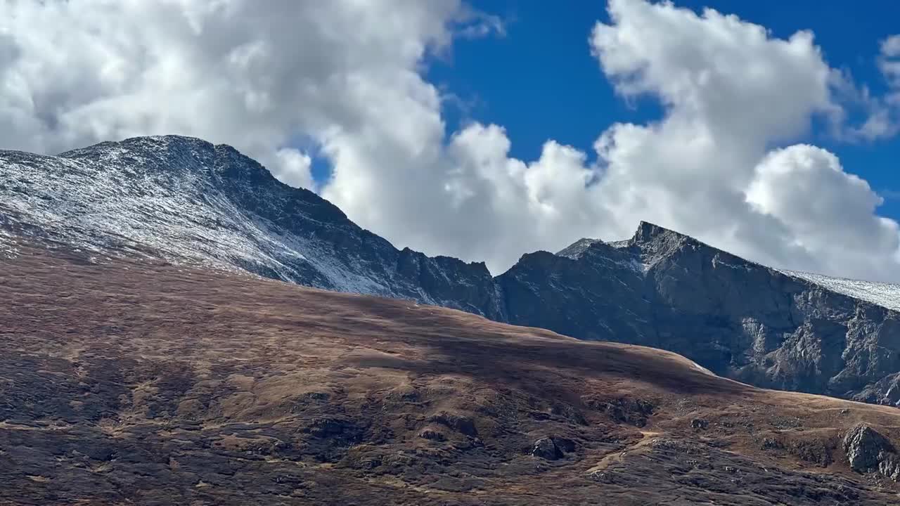 雪山 土地 白云 #1433