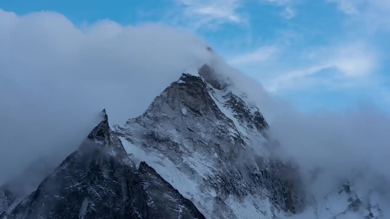 雪山 顶峰 云雾 #1428