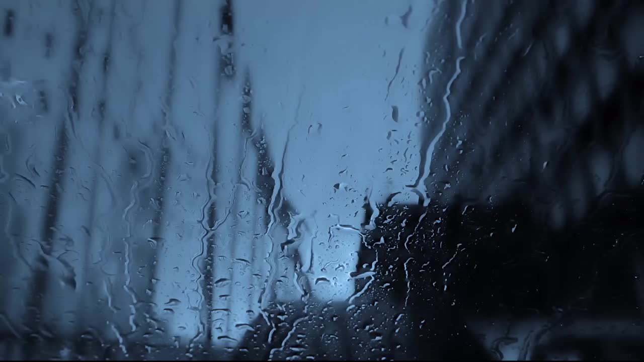 雨水 玻璃 雨滴 #0951