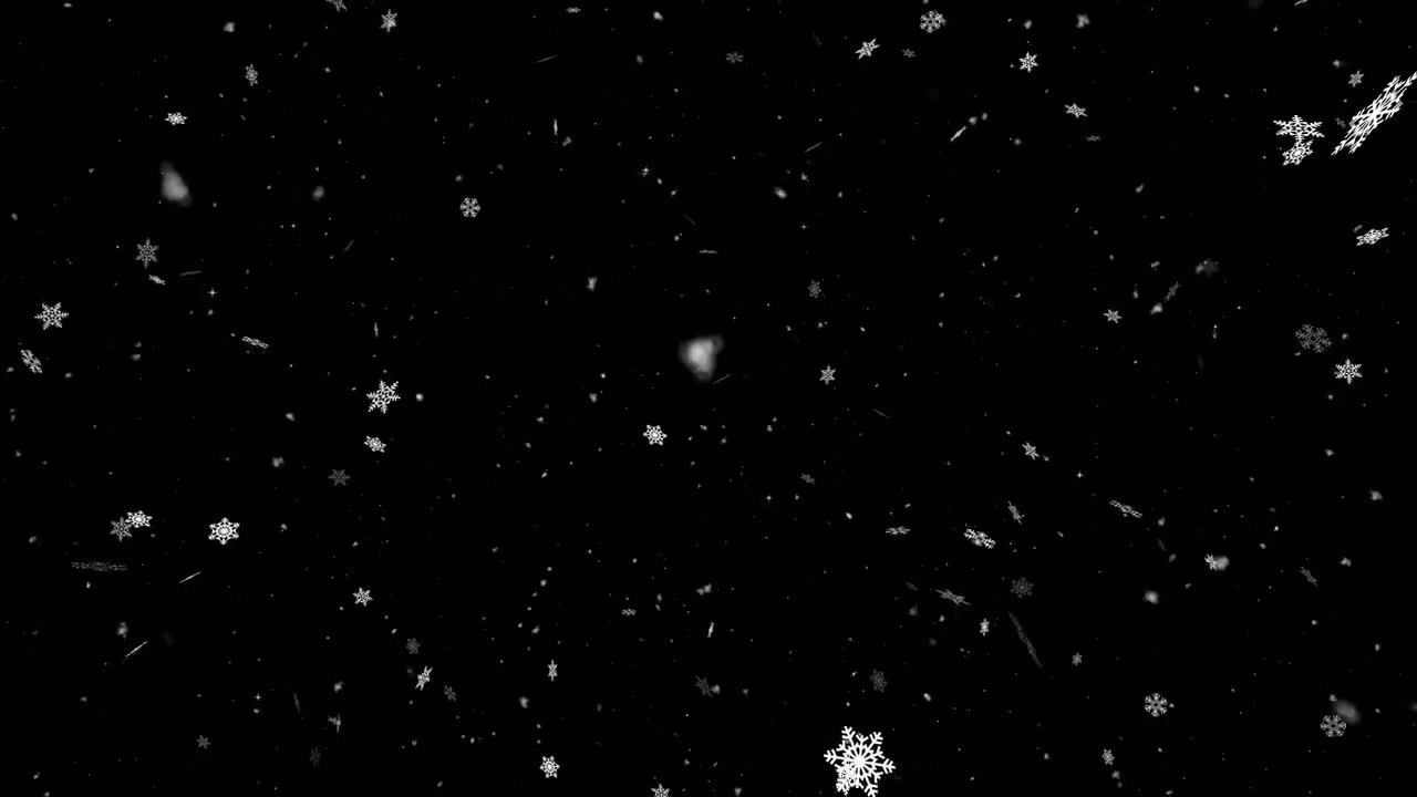 多款黑屏雪花叠加素材 #1017