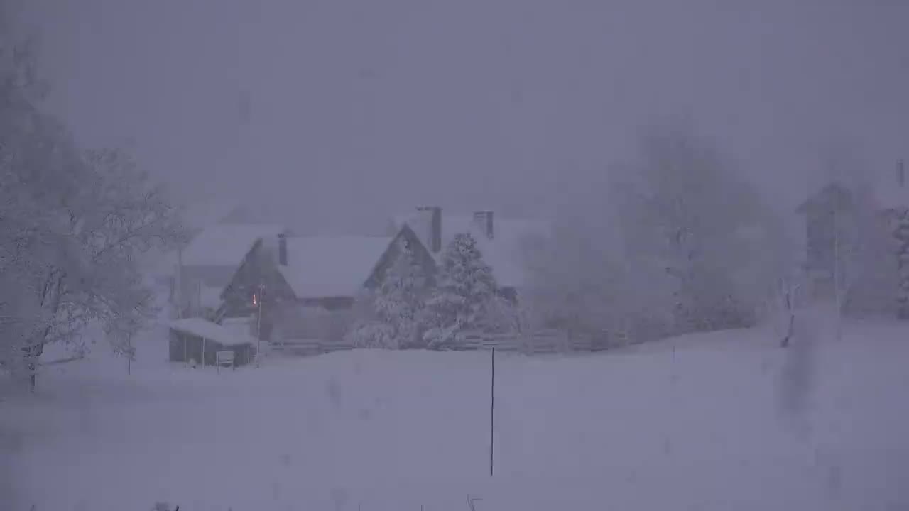 大雪中的小镇 #1008