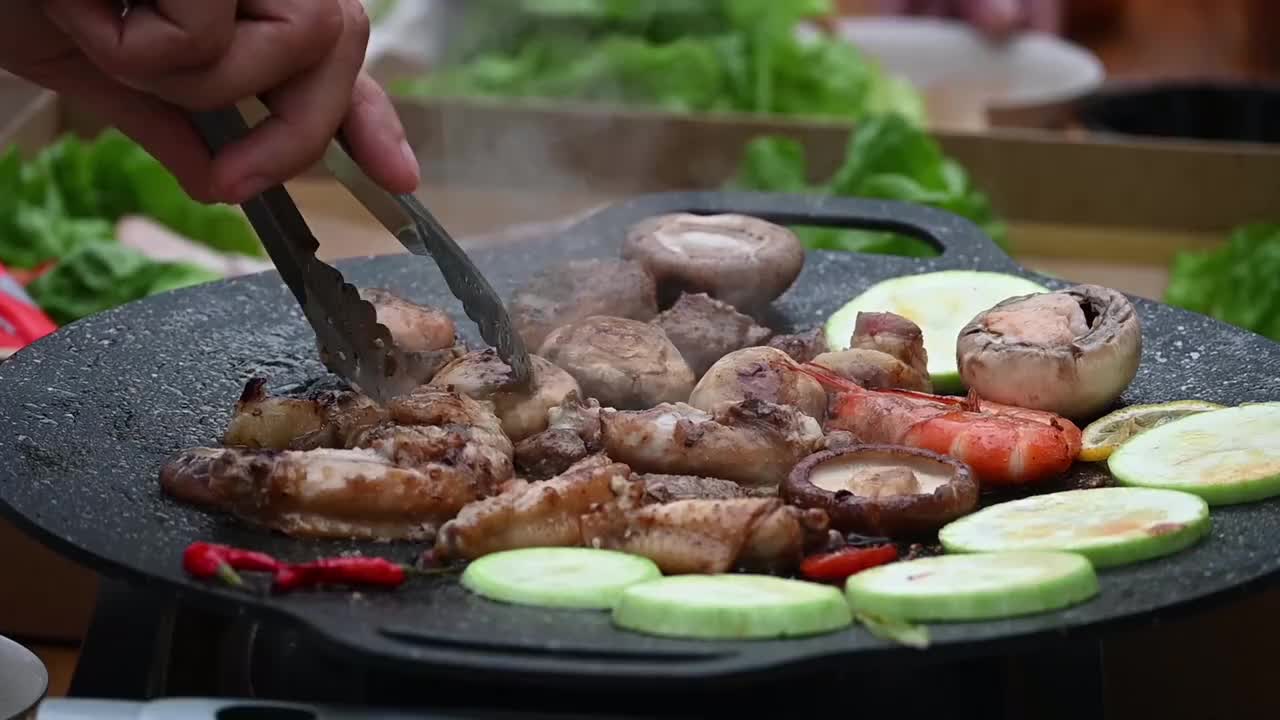 烧烤 鸡翅 蔬菜 #2819