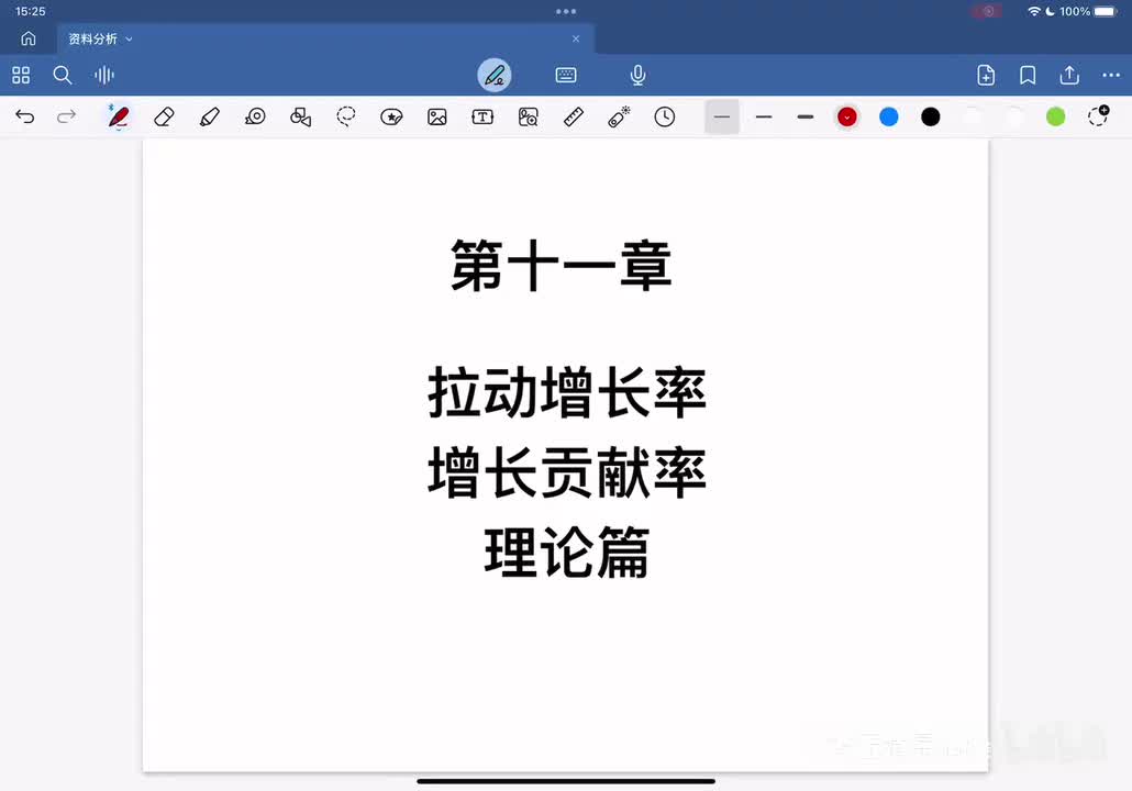 拉动/贡献增长率