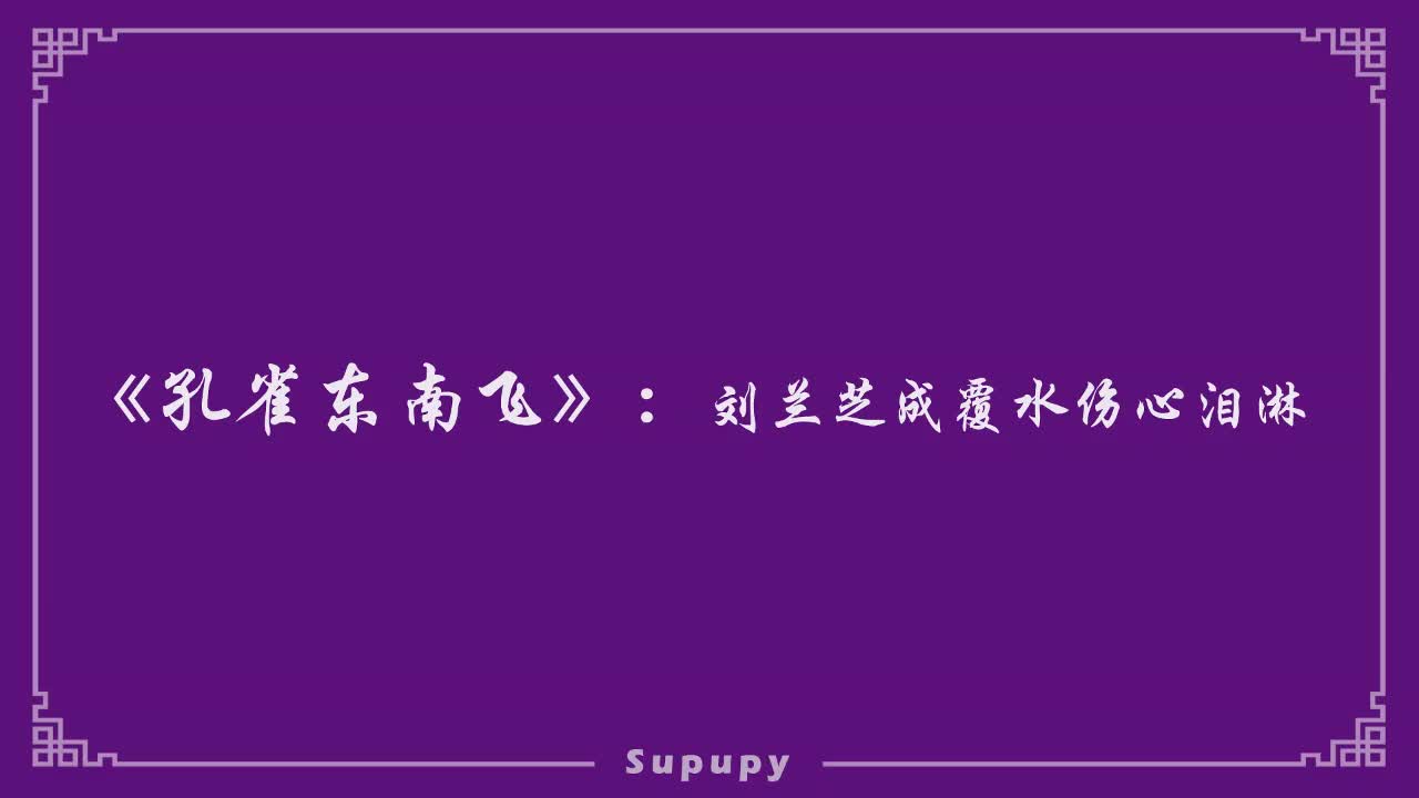 《孔雀东南飞》：刘兰芝成覆水伤心泪淋