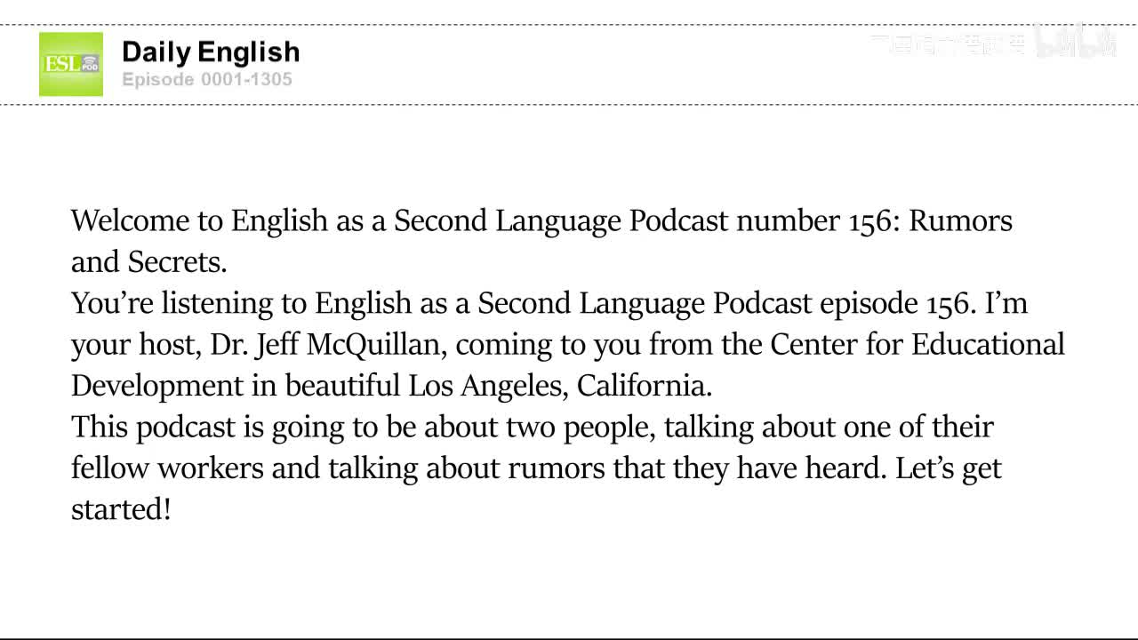 0156 Rumors and Secrets