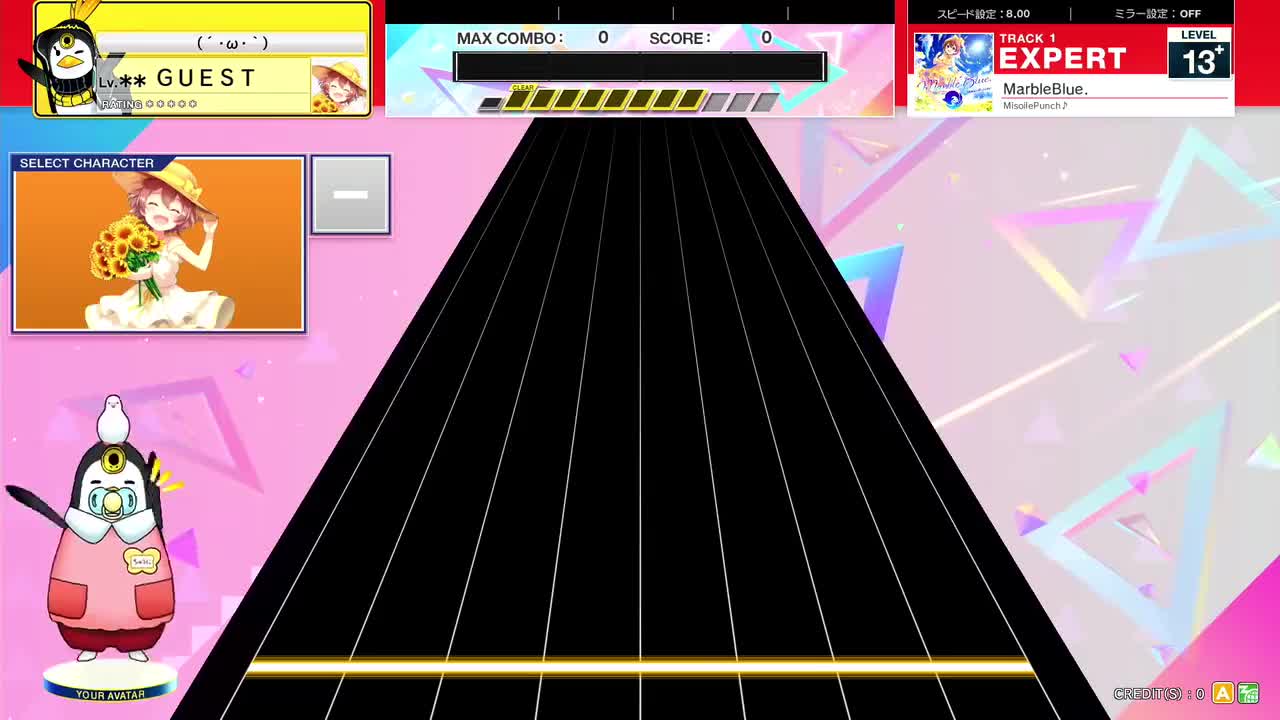 13.7(X-V) MarbleBlue. [EXPERT 13+] (譜面確認) [CHUNITHM チュウニズム]