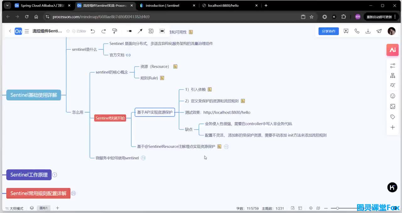 基于@SentinelResource注解埋点实现资源保护
