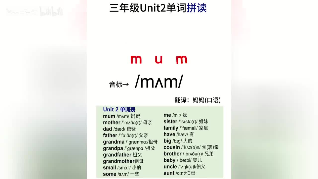 Unit 2 单词