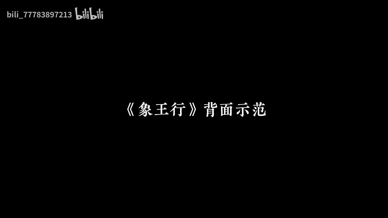 《象王行》背面示范