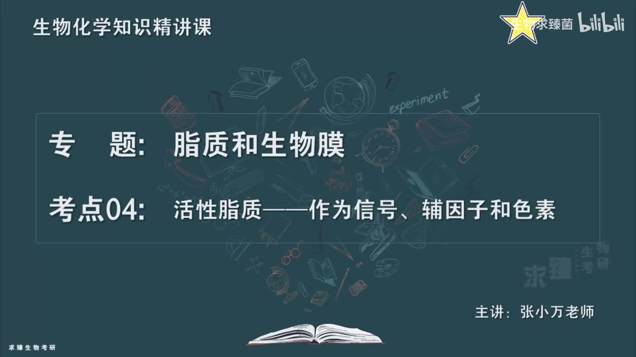 [专题10] 考点04：活性脂质——作为信号、辅因子和色素