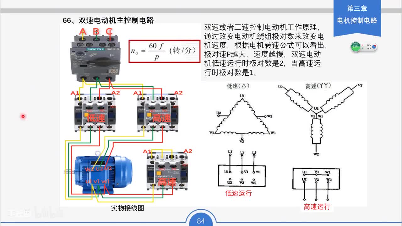 75_双速电动机主控制电路工作原理与接线要点