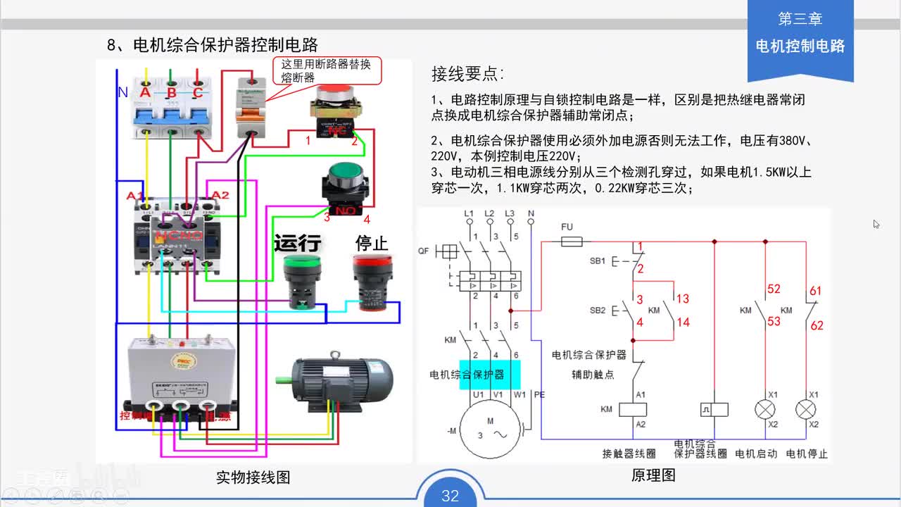 23_电机综合保护器控制电路工作原理与接线要点