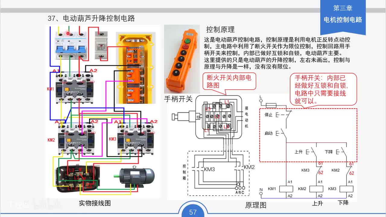 48_电动葫芦升降控制电路工作原理与接线要点