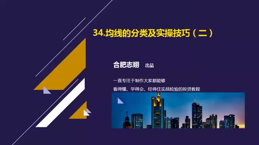 34.均线的分类及实操技巧（二）