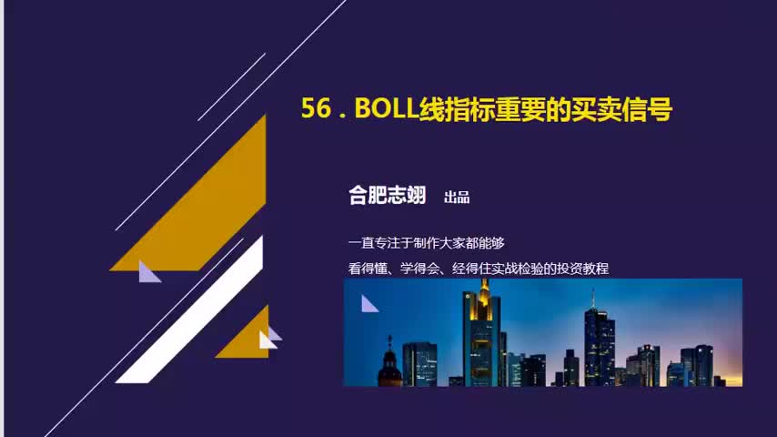 56 . BOLL线指标重要的买卖信号