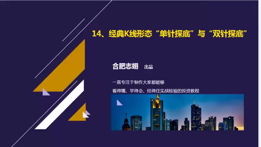 14.经典K线形态“单针探底”与“双针探底”