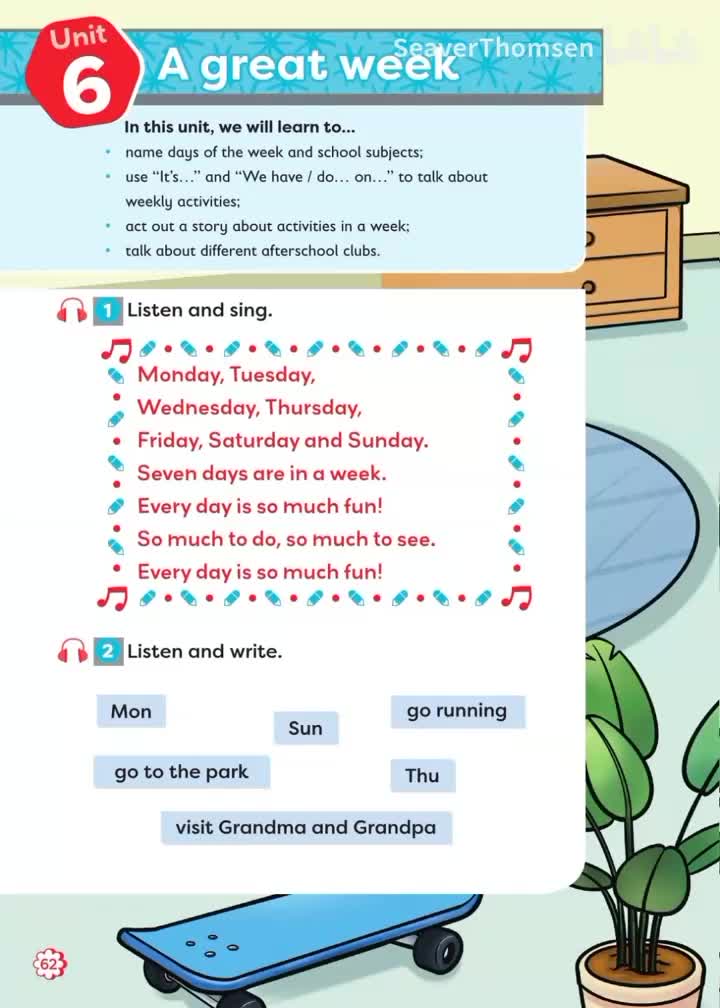 P62 UNIT 6 Listen and sing伴奏